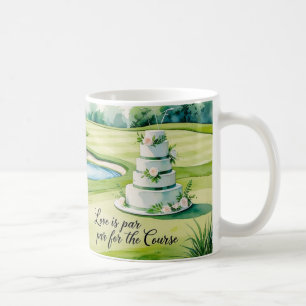 Caneca De Café Casamento de golfe no curso
