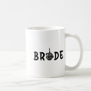 Caneca De Café Casamento de Halloween Noiva Groom Skeleton até a