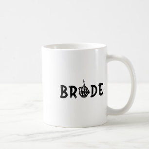 Caneca De Café Casamento de Halloween Noiva Groom Skeleton até a