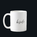 Caneca De Café Casamento de Nome de Brilho de Script Minimalista<br><div class="desc">Nome da Noiva de Script Minimalista Personalizado - Mug de Casamento</div>
