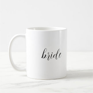 Caneca De Café Casamento de Nome de Brilho de Script Minimalista