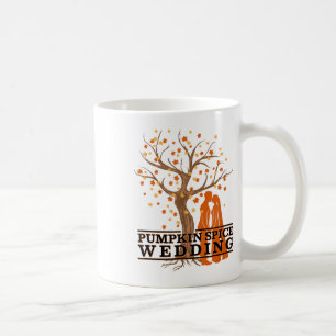 Caneca De Café Casamento De Pumpkin Spice Com Cores De Outono Par
