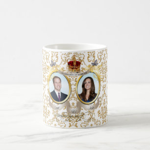 Caneca De Café Casamento do Will e Kate, cor de fundo!