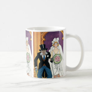 Caneca De Café Casamento Engraçado Vintage, Romance de Maio a Dez