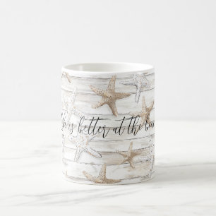 Caneca De Café Casamento Estrela-do-Mar Praia Oceano Tropical