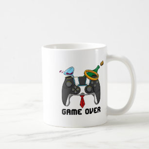 Caneca De Café Casamento Game Over Despedida de Solteiro Noivo Di