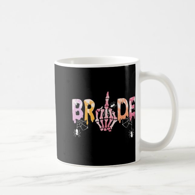 Caneca De Café Casamento Gótico Spooky Halloween Skeleton Bride J (Direita)