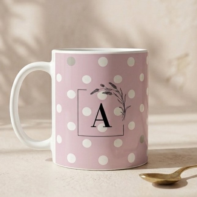 Caneca De Café Casamento Islâmico Nikah com Bolinhas Rosa Pálido (Criador carregado)