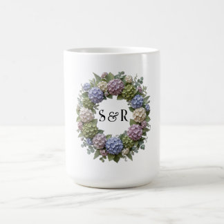 Caneca De Café Casamento Monograma de Hortênsia