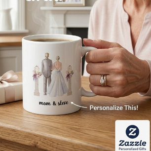 Caneca De Café Casamento personalizado do padrinho da noiva