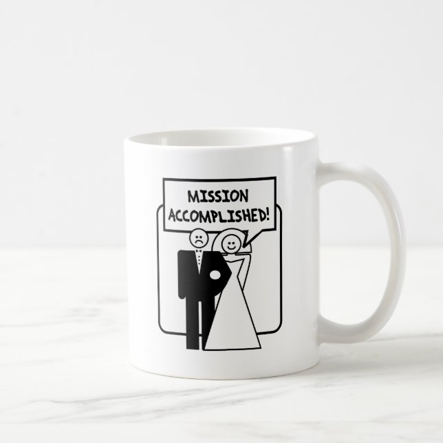 Caneca De Café Casamento realizado "missão" (Direita)