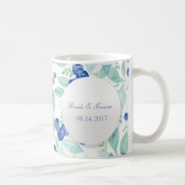Caneca De Café Casamento Russo de Verão de Blueberry (Direita)