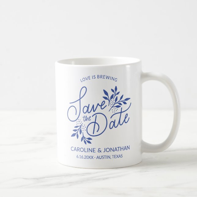 Caneca De Café Casamento Salve a data que o amor está reproduzind (Direita)
