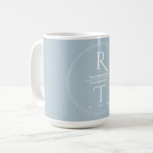 Caneca De Café Casamento Simples de Cinzas Brancas Elegante