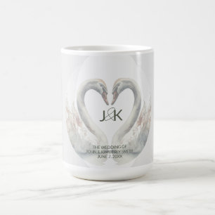 Caneca De Café Casamento Swan Personalizado
