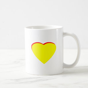 Caneca De Café Casamento Vermelho Amarelo do Coração Convite ao M