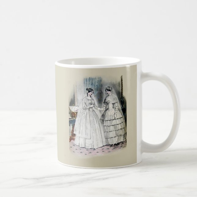 Caneca De Café Casamento vitoriano Vestido duas mulheres (Direita)