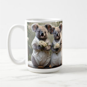 Caneca De Café Casamento White Australiano Koala Bear