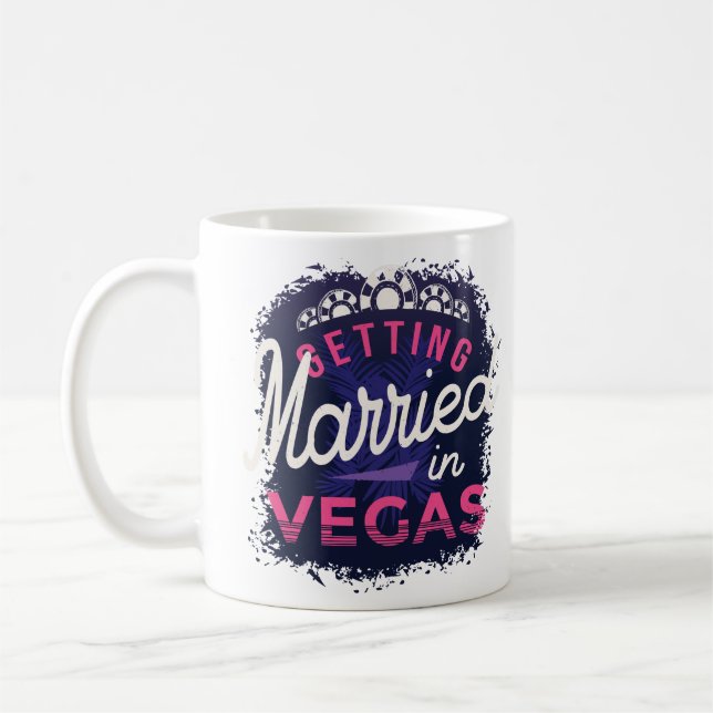 Caneca De Café Casando no Noiva de Vegas (Esquerda)