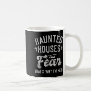 Caneca De Café Casas Assombradas e Medo É Por Isso Aqui Halloween