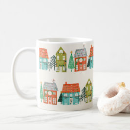 Caneca De Café Casas de Natal Branco