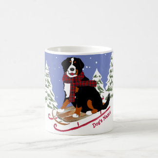 Caneca De Café Casas de Natal Personalizadas Bernese Mt Dog