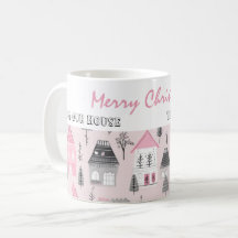 Casas de Vintage no Natal Rosa