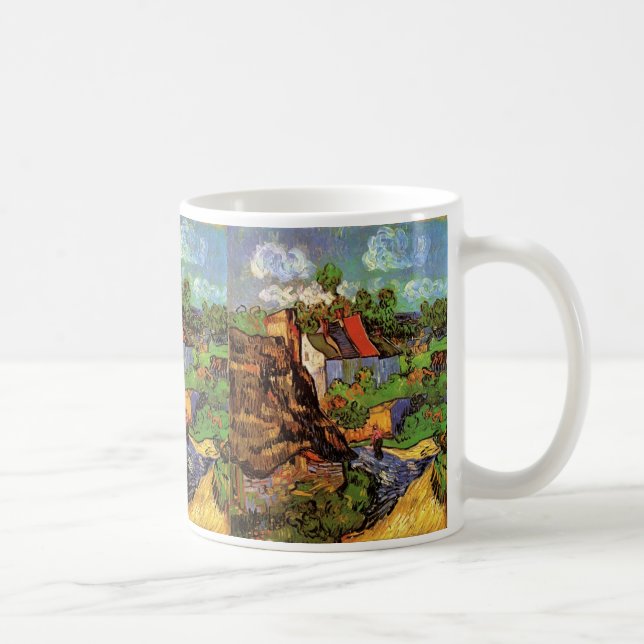 Caneca De Café Casas em Auvers por Vincent van Gogh (Direita)