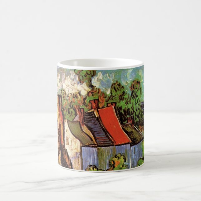 Caneca De Café Casas em Auvers por Vincent van Gogh (Centro)