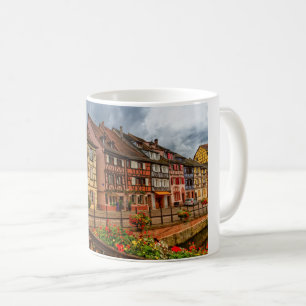 Caneca De Café Casas em Colmar, Alsácia, França