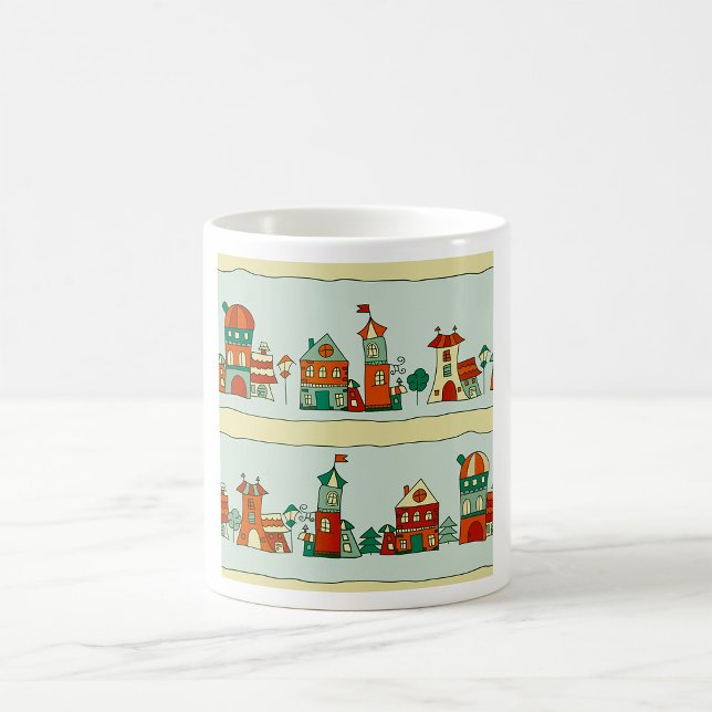 Caneca De Café Casas Instáveis (Criador carregado)