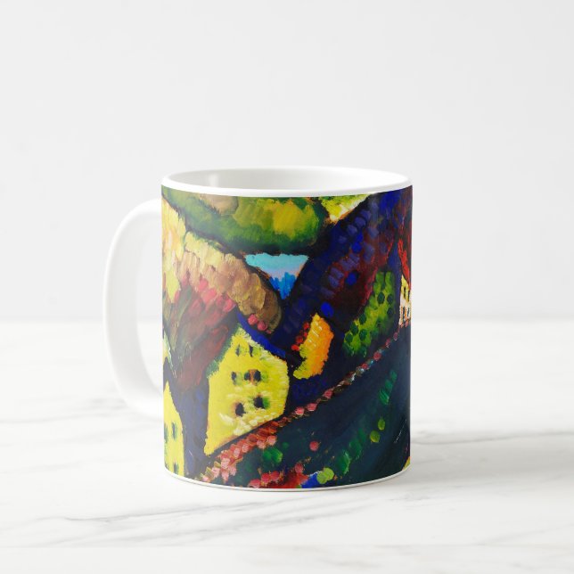 Caneca De Café Casas Wassily Kandinsky em Murnau. Expressionismo (Frente Esquerda)