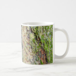 Caneca De Café Casca de Árvore Coberta de Musgo
