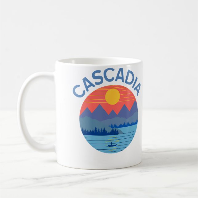 Caneca De Café Cascadia Fishing Hiking Camping (Esquerda)