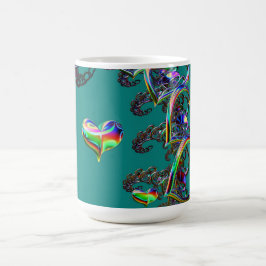 Caneca De Café Cascata Eetérea de Corações