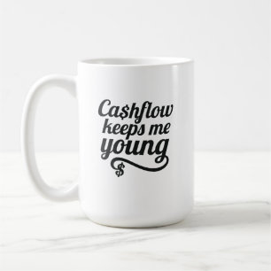 Caneca De Café Cash Flow Me Mantém Jovem Premium