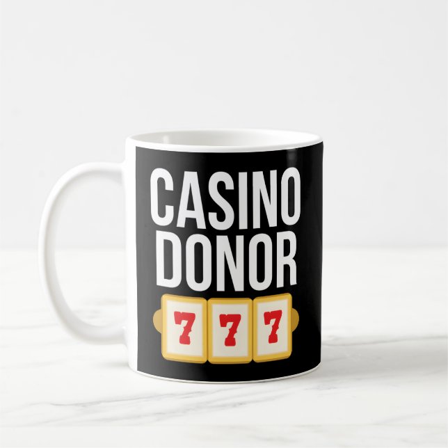Caneca De Café Casino Donor Gambling Piada (Esquerda)
