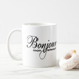Caneca De Café Caso amoroso de Bonjour segunda-feira (caneca)