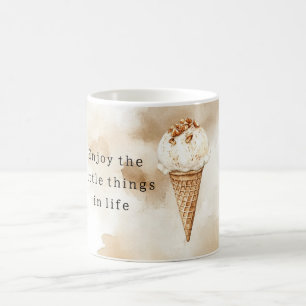 Caneca De Café Casquinha de Sorvete de Baunilha de Praia