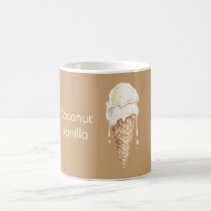 Caneca De Café Casquinha de Sorvete de Coco e Baunilha