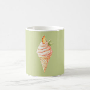 Caneca De Café Casquinha de Sorvete de Pêssego