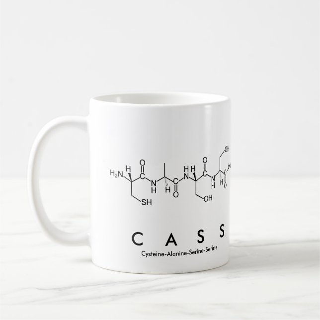 Caneca De Café Cass peptide name mug (Esquerda)