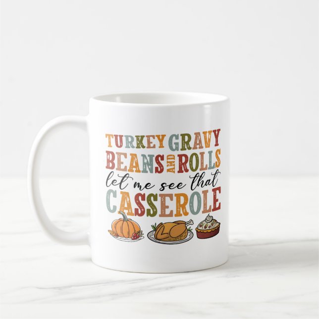 Caneca De Café Casserole do Feriado de Ação de Graças (Esquerda)