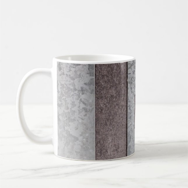 Caneca De Café Castanho e cinza B trabalho de arte (Esquerda)