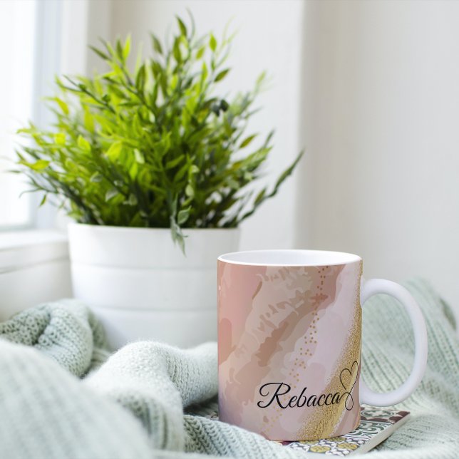 Caneca De Café Castanho Personalizado De Luxo E Mug De Água Doura (Criador carregado)