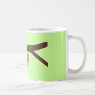 Caneca De Café Castanho Sorrindo Lama com Nariz Cardíaco