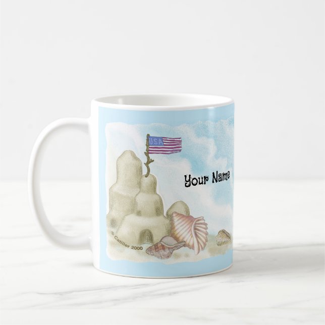 Caneca De Café Castelo de Areia na Praia (Esquerda)