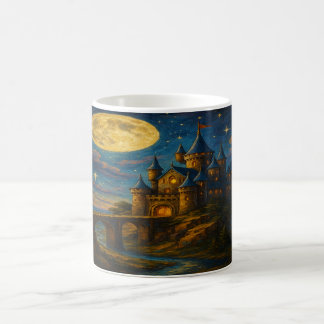 Caneca De Café Castelo de Moonlit - Paisagem de Fantasia da Starr