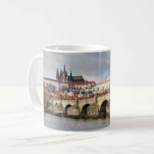 Caneca De Café Castelo de Praga e foto da lembrança da ponte de