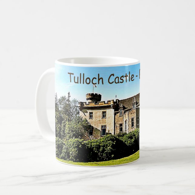 Caneca De Café Castelo de Tulloch - Clã de Bain (Frente Esquerda)